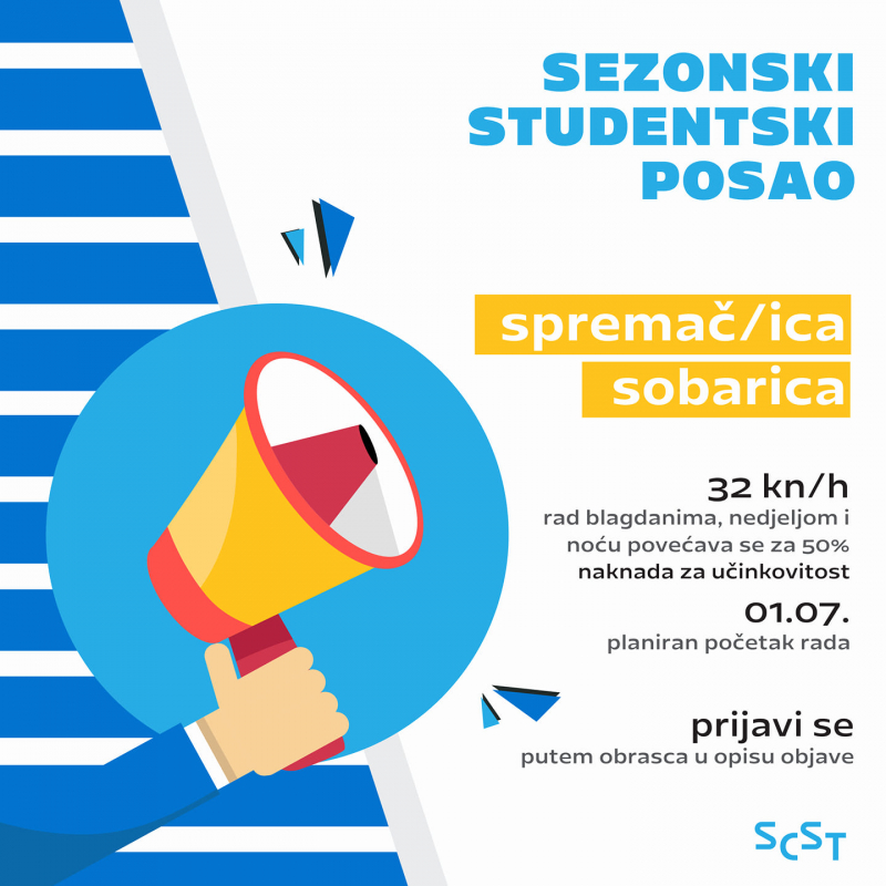 Studentski centar Split traži sezonske radnike. Prijavi se! Studentski centar Split traži sezonske radnike. Prijavi se!