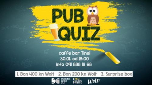 Pub Quiz općeg znanja u Tinelu