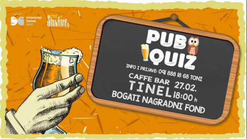 Pub quiz općeg znanja u caffe baru Tinel 27.02.