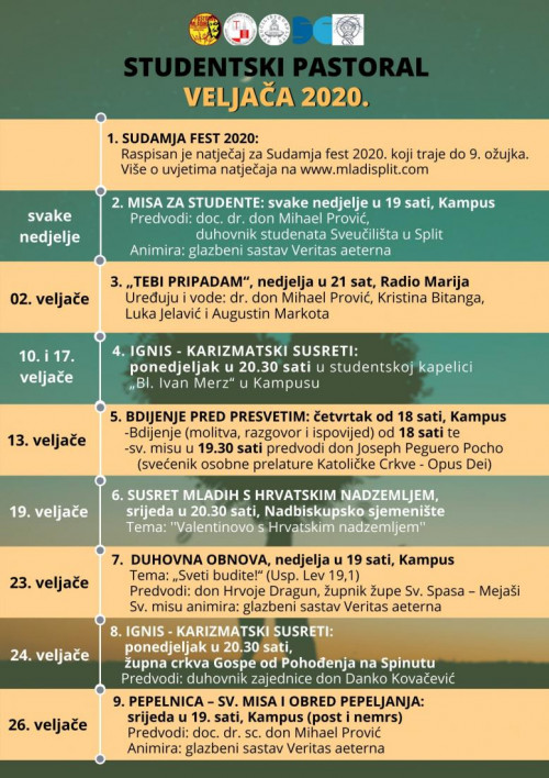 Studentski pastoral u veljači 2020. god.