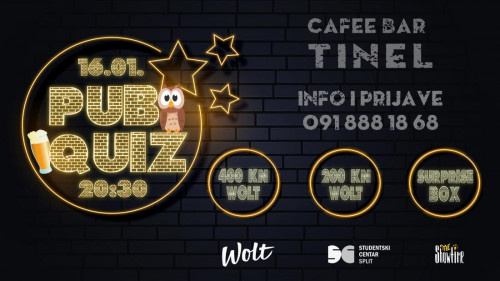 Pub quiz općeg znanja 16.01.2020.