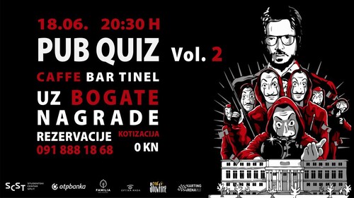 Tematski kviz iz serije La Casa de Papel vol. 2 u četvrtak 18.06. 