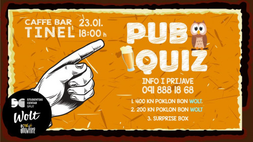 Pub quiz općeg znanja u Tinelu 23.01.2020.