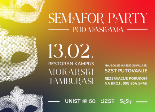 Semafor party pod maskama 