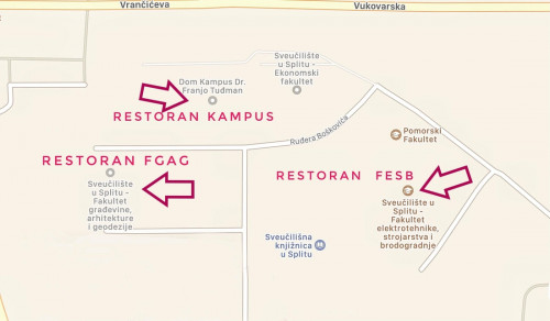 Trenutno otvoreni restorani na Kampusu