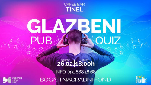 Glazbeni kviz u caffe baru Tinel 