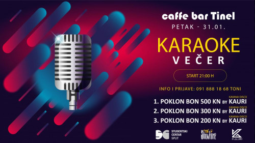 Karaoke večer u caffe baru Tinel 31.01.2020