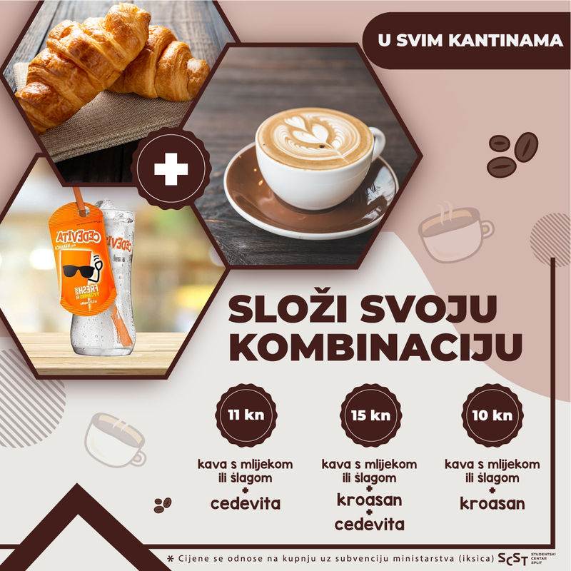 Uživaj u svojoj idealnoj kombinaciji u svim kantinama Uživaj u svojoj idealnoj kombinaciji u svim kantinama